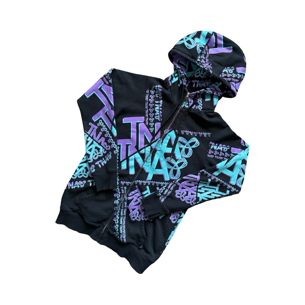 TNA All-Over Print Graphic Zip-Up Hoodie